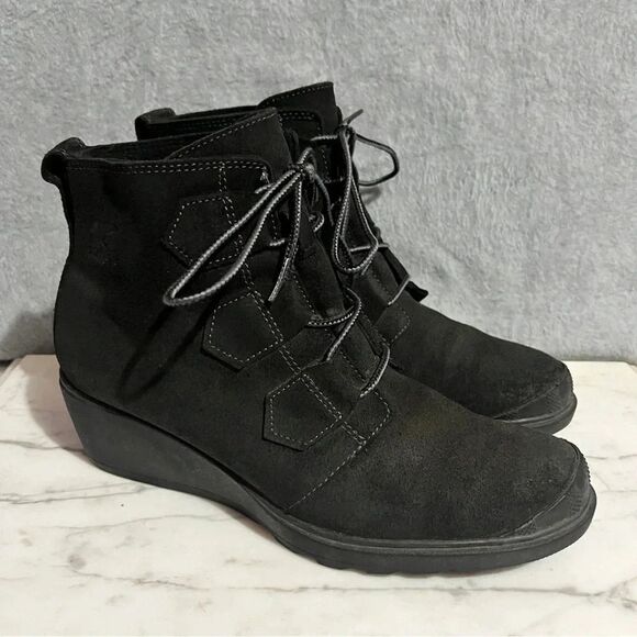 Sorel Shoes - Sorel Tornado Wedge Booties Lace Up Warm Duck Boot Black‎ Women’s 8.5